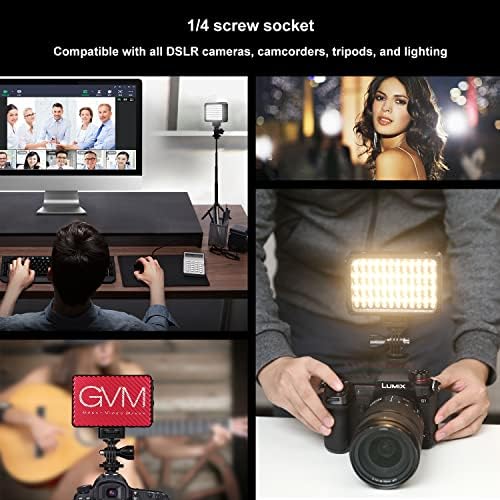 GVM dvobojno svjetlo kamere, prijenosno LED Video svjetlo sa punjivom baterijom & magnetna ploča za meku