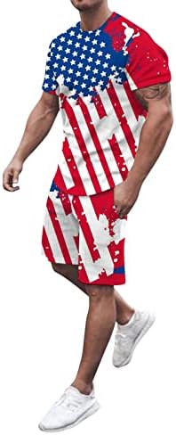 Miashui Slim Fit odijelo za muškarce Muška zastava za Dan nezavisnosti proljeće ljeto sportovi za slobodno