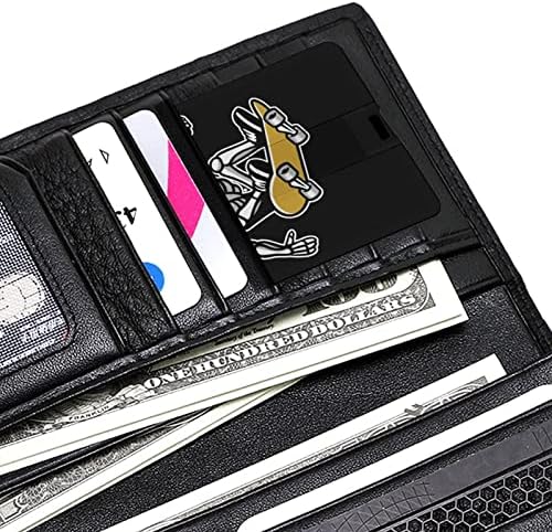 Skateboard SKULL kreditna kartica USB Flash Personalizirana memorijska memorija Stick pogon za pohranu 32g