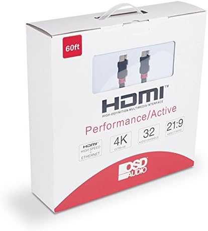 OSD Audio 20in Slim HDMI kabl - Velika brzina podržava vatrenu TV, Apple TV, Ethernet, Audio Return,