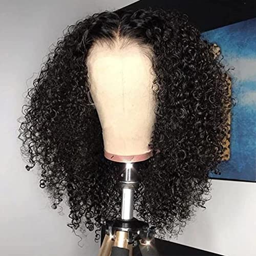 Kratka Kinky Curly 13x6 čipkaste prednje perike Bob perike ljudska kosa za crne žene brazilska Djevičanska