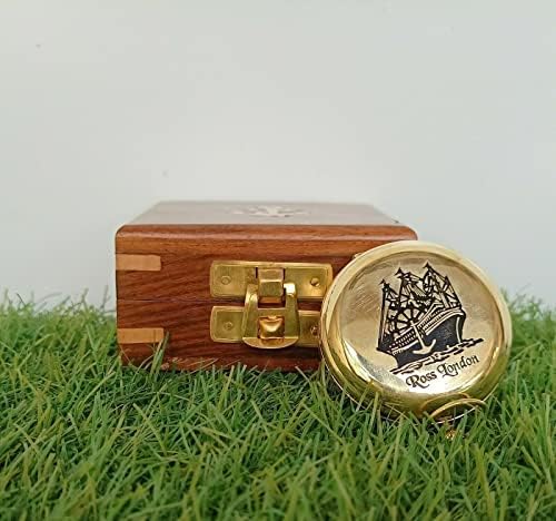 Kompas Pomorski mesinss džep nautički kompas Drvena kutija Pritisnite MARINE PISANA ADVENTURE