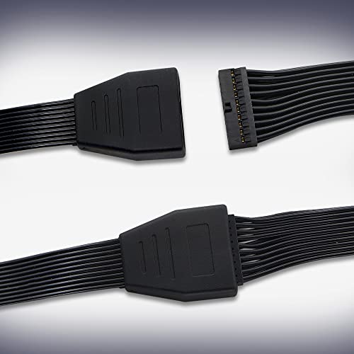Gintooyun USB 3.0 zaglavlja kabel 1ft USB 3.0 19/20 PIN muško za ženski interni produžni adapter