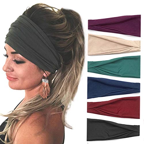 Aceorna Sport Headbands Turban tkanina Head Wrap Stretch Yoga trčanje trake za kosu tkanina elastični pamuk