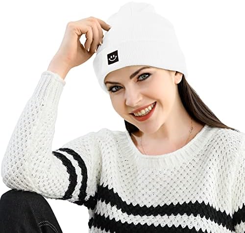Maxnova kapa za žene muškarci Smile Face zimski šešir Ski Caps 2 pakovanja