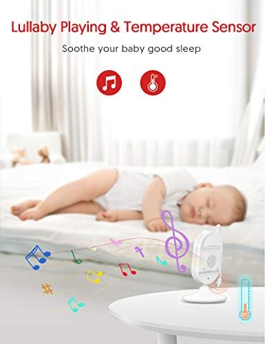 Victure Baby Monitor, video za bebe sa kamerom i 2 vozom audio, infracrvenog noćnog vizije 3.2 LCD