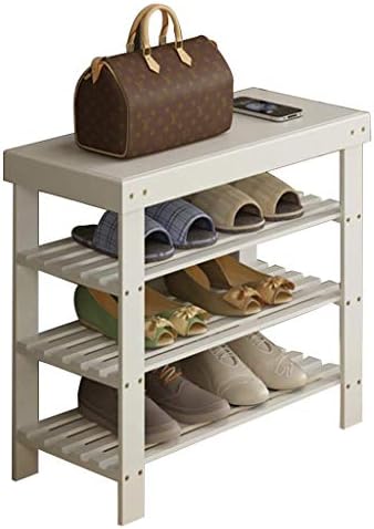 KMMK stalak za cipele stalak za cipele 3-tier Cube Storage Skladištenje polica Prirodni bambus 6 pari