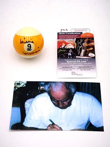 Willie Mosconi potpisao JSA certificirani autentični autogramirani kuglica 9 bilijarskog bazena