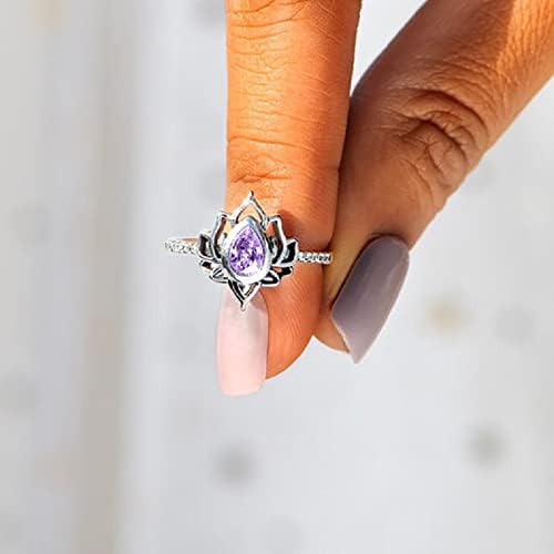 Jednostavno klizalište 925 prsten ženski repni prsten s cirkonskim prstenom za angažovanje poklona