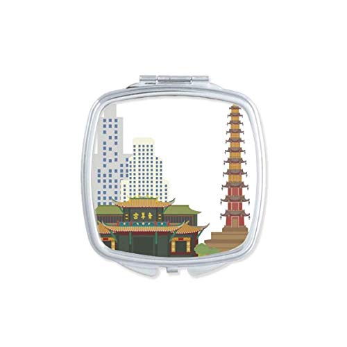Arhitektura Qingyang Kina Uzorak Ogledalo Prijenosni Kompaktan Džep Šminke Dvostrano Staklo