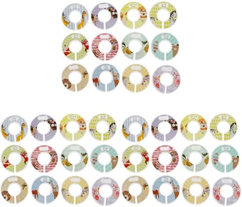 Ounona 36 kom PCS Prstenje Dobja odjeća Unisex Dijeljenje dječje vješalice za djecu od stalka Životinjski dječji razdjelci Plastični marker Šareni klonijski poklon