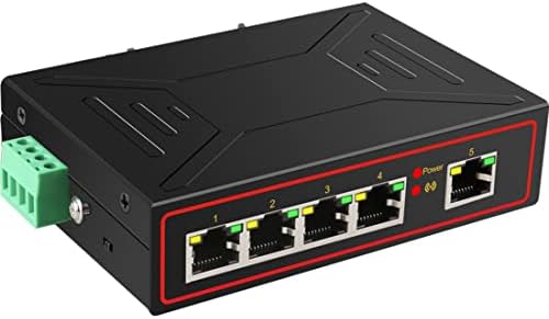 Diewu DIN-Rail Industrial Clue Ethernet prekidač 5 port 10 / 100m Izgradnja u signalu ENHANCE ENHANCE VLAN