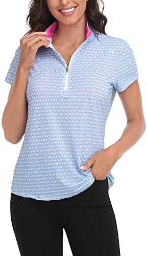 LRD ženske polovice za golf polo majice kratkih rukava upf 30 četvrtina zip up