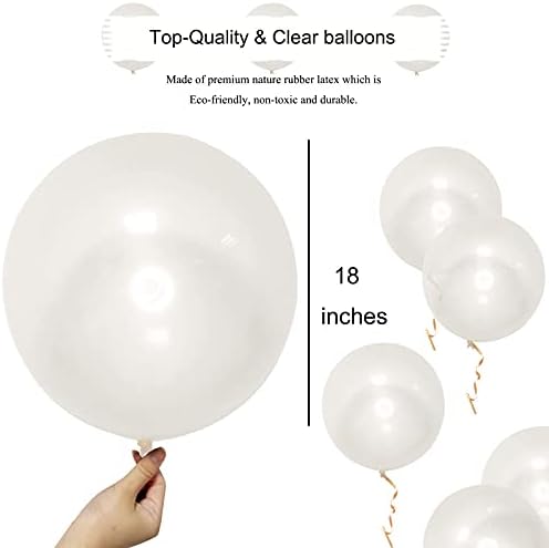 ElecreakBow 18 inčni veliki prozirni baloni za fotografiranje, rođendan, vjenčani zabava, festivalski