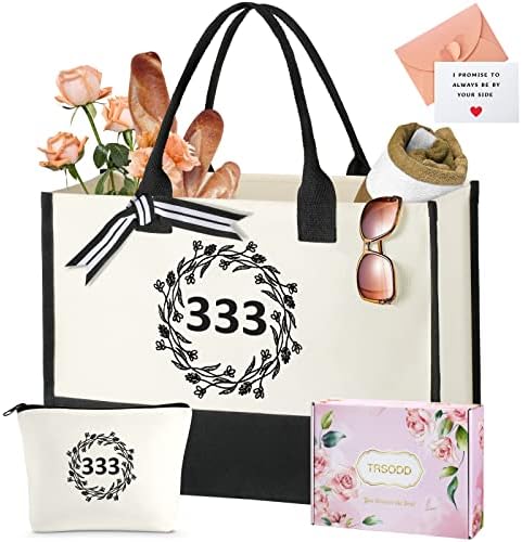 Torba za vez za žene w torba za šminkanje Angel broj 333, personalizirani prilagođeni rođendanski pokloni prijatelja,