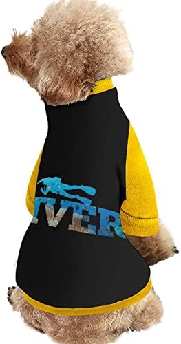 FunnyStar Scuba ronilac Print Dukserice za kućne ljubimce sa pulovernim puloverom za pse za pse