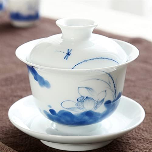 SDFGH bijeli porculan kreativni ručno oslikani Kung FU čaj za čaj poklopac posude za keramičku čajnu čaj Potpuno