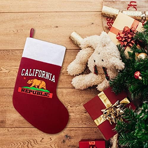 California Republic Božićni čarapa Božićne čarape Pouch House Porodični Xmas Decor