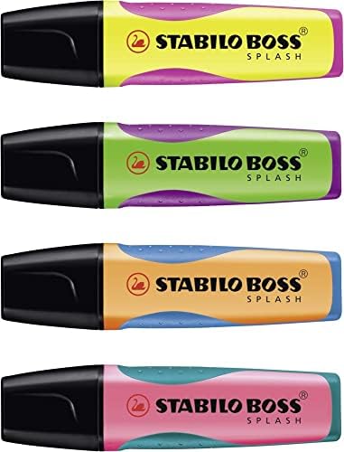 Highlighter - Stabilo Boss Splash - novčanik od 4 - različite boje