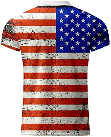 Muška američka zastava polo majice Patriotic 4. jula majica Ljetni casual vintage kratkih rukava