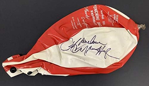 Čudesni Marvin Hagler potpisao je brza torbi za brzinu boks autogramirani prvak HOF PSA / DNK -