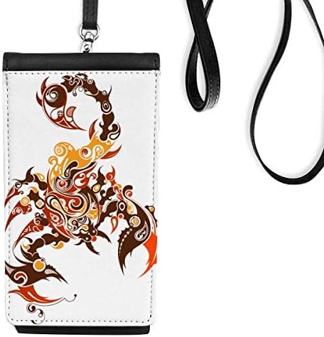 Šalorijski škorpion Art Art Outline Telefon novčanik torbica Viseća mobilna torbica Crni džep