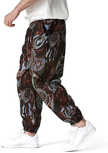 Muške harem hlače cvjetna paisley print casual pamučna ulična odjeća Hipi yoga hlače