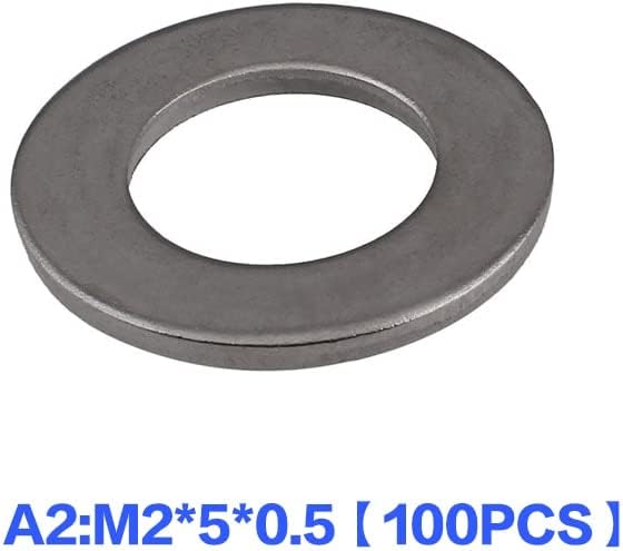 100 / 50pcs m2 M2 m3 metalni vijci zgušnjavaju okrugla nehrđajući čelik običan perilica -