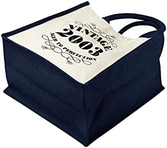 20. Rođendanska torba pokloni za žene - torbe od pamučne Jute za višekratnu upotrebu za kupovinu