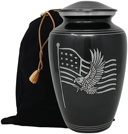 Američka urna za kremiranje časti i slave, ručno izrađena metalna urna za ljudski pepeo, urna za kremaciju