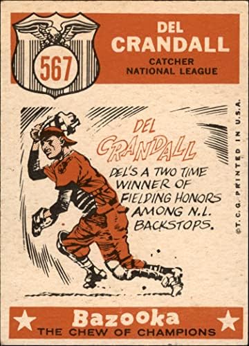 1959 TOPPS 567 All-Star del Crandall Milwaukee Braves ex Hrabres
