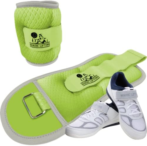 Zglobovi za ručni zglob TEŽI DVA 2 LBS - Zeleni snop sa cipelama Venja veličine 9 - bijela