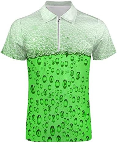 Smiješne golf majice za muškarce St. Patrickov dan Golf Majica Green Hawaiian Ljeto Plaža Casual