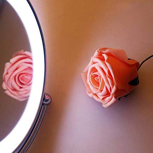 ZSHYP Vanity ogledalo sa lampicama koji se može izvući, kupatilo kozmetičko ogledalo 360 Rotiranje 3x uvećanja