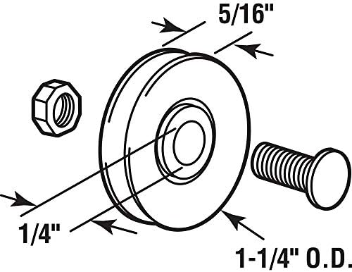 Premjernica MP1502, 1-1 / 4 inčni prema vanjski promjer, čelik W / kuglični ležajevi, kotač za konkavne ivice,,