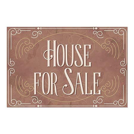 CGSIGNLAB | Kuća na prodaju -Victorian Card prozor Cling | 36 x24