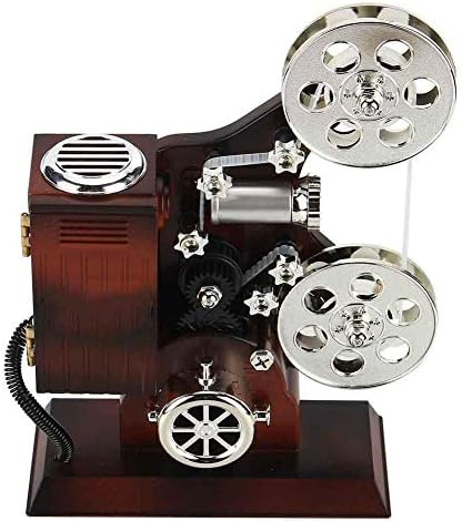FDIT Vintage Music Box Mini film Projektor stil Mehanički rođendan Poklon stol Dekor Mehanički