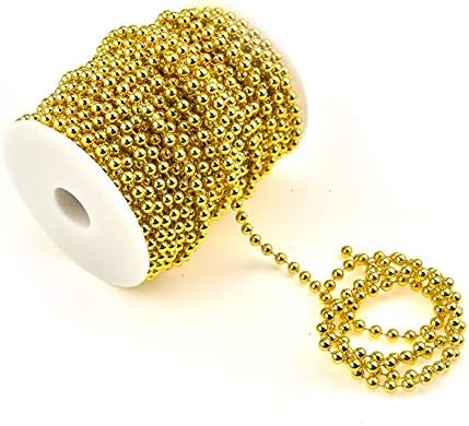 Kupoo 82ft božićne perle umjetne bisere perle 6mm vijenac plastične perle kotrljaju za božićno