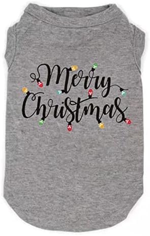 Futmtu vesele božićne košulje slatke pse odjeću tiskana majica majica za kućne ljubimce za mali