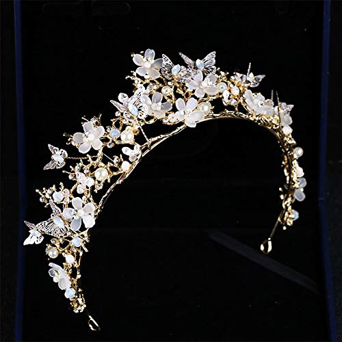 Kruna tijara za žene -cvijet leptir Prom kraljica kruna Quinceanera Pageant kruniše princeza kruna Rhinestone