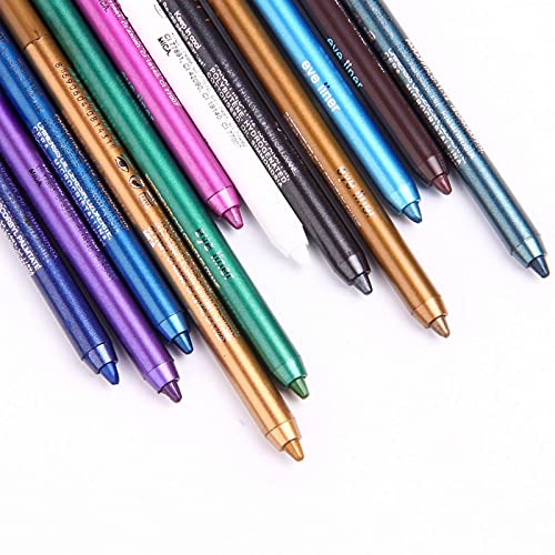 Xiahium 1pc Gel olovka za oči mat vodootporna Sumdge-proof Jaka pigmentirana dugotrajna šarena