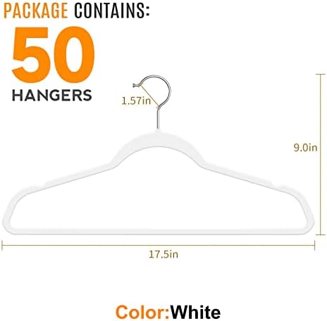 Timmy plastični vješalice, vješalice od bijelog odijela 50 pakovanja, vješalice za teške uvjete, uštedu