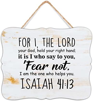 Rustikalni drveni znak, Izaiah 41:13 Za ja sam Gospodin tvoj Bog koji ima svoju desnu ruku Vintage