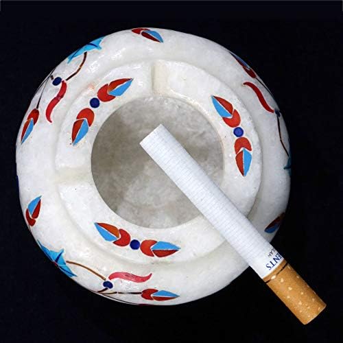 Ručna trgovina okrugla antikne cigaretna pepeljara bijeli mramorni otvor za pepeljaru, pepeo