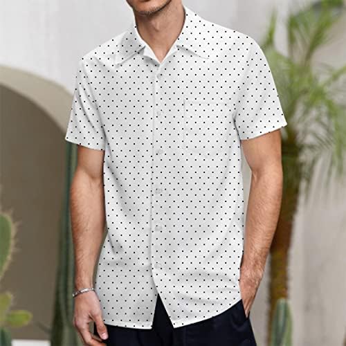 2023 Nova muška košulja kratkih rukava u redovnom fit polka dot tiskanu majicu sa džepnim casual