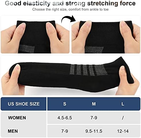 Nonwe Unisex atletske čarape niski jastuk Ležerne čarape za gležnjeve za muškarce i žene 6 pari