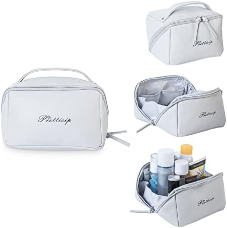 Pretticip Prijenosna torba za šminkanje, vodootporne velike kozmetičke torbe toaletna torba, putni pribor