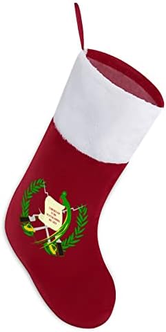 El Escudo Nacional de Gvatemala Božićni čarapa Xmas Tree Kamin Viseći čarape sa kratkim pustim manžetnim ukrasom