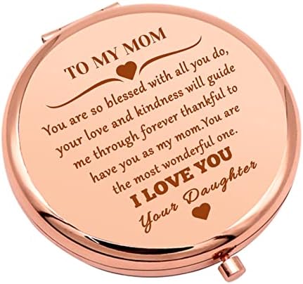 Hvala pokloni za mamu od kćeri Rose Gold kompaktno ogledalo za mamu Mama rođendanski pokloni