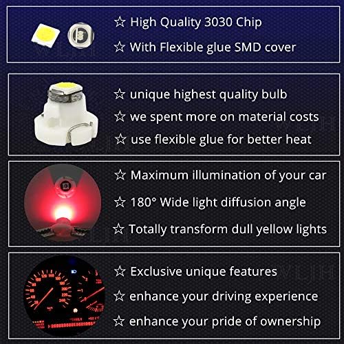 WLJH Super Bijela klimatska Kontrolna tabla AC A/C komplet LED sijalica zamjena za Honda Civic EG 1992 1993 1994 1995, pakovanje od 6